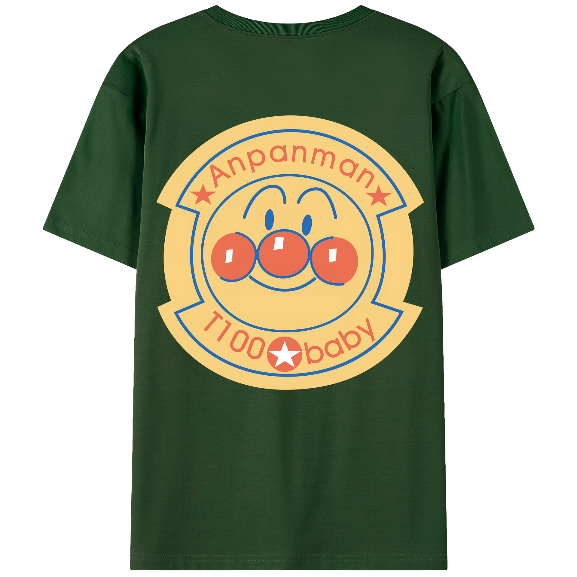 （画像用） アンパンマン Anpanman 綿100％半袖Tシャツ（背面プリント）